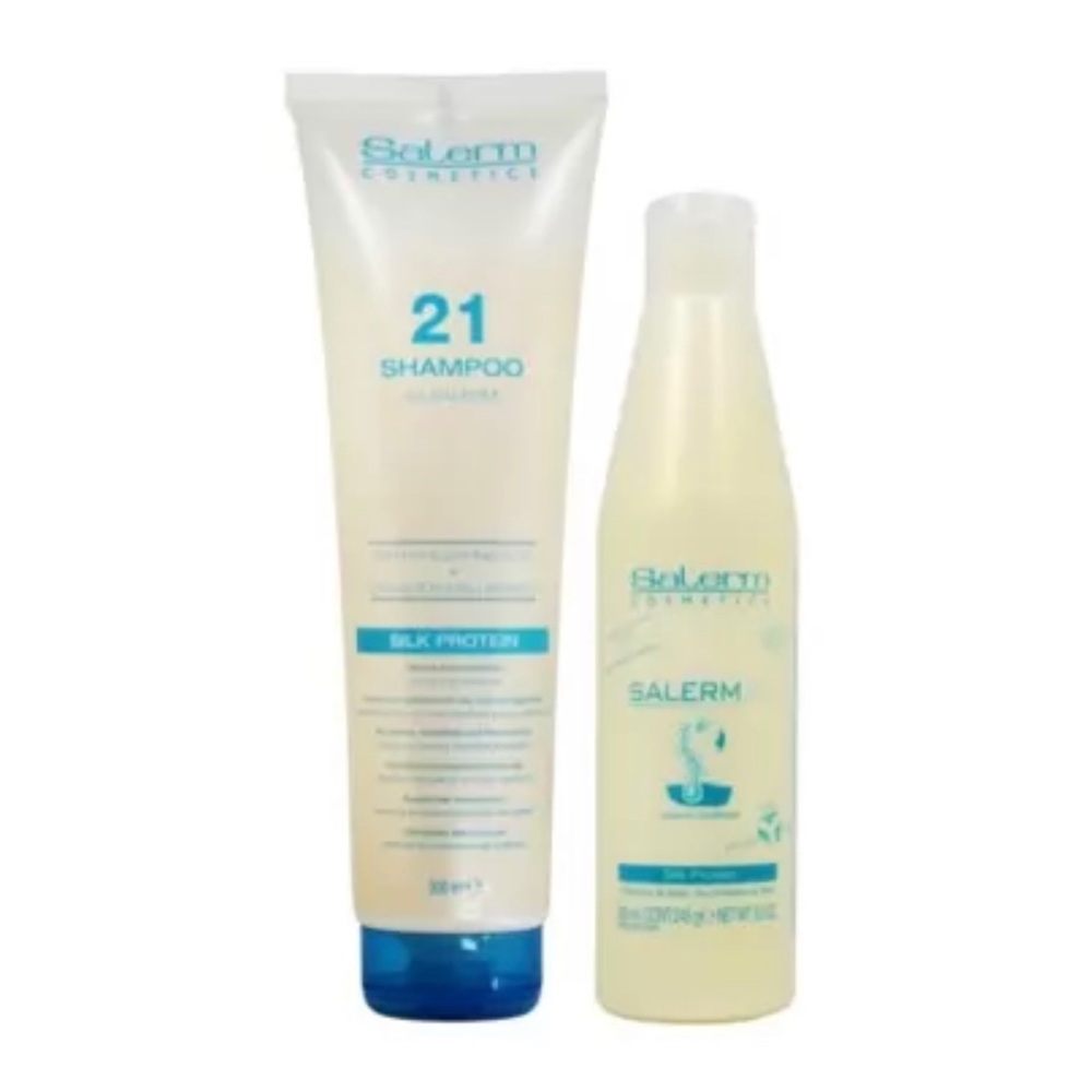 Salerm 21 silk protein shampoo & leave-in conditioner (bottle)